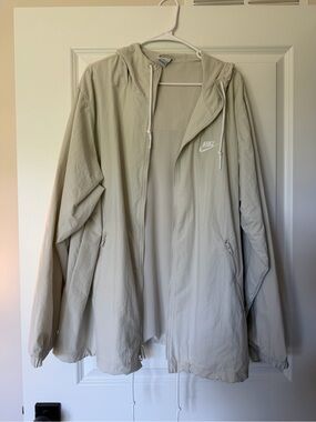 Nike Light Cream Hooded Windbreaker Jacket